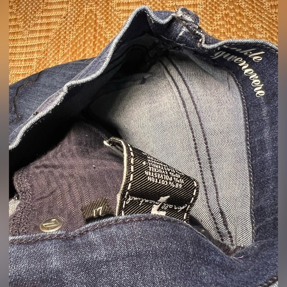 7 for All Mankind Junior's Dark Wash Ankle Gwenevere Denim Jeans,Size 17 - Picture 11 of 11